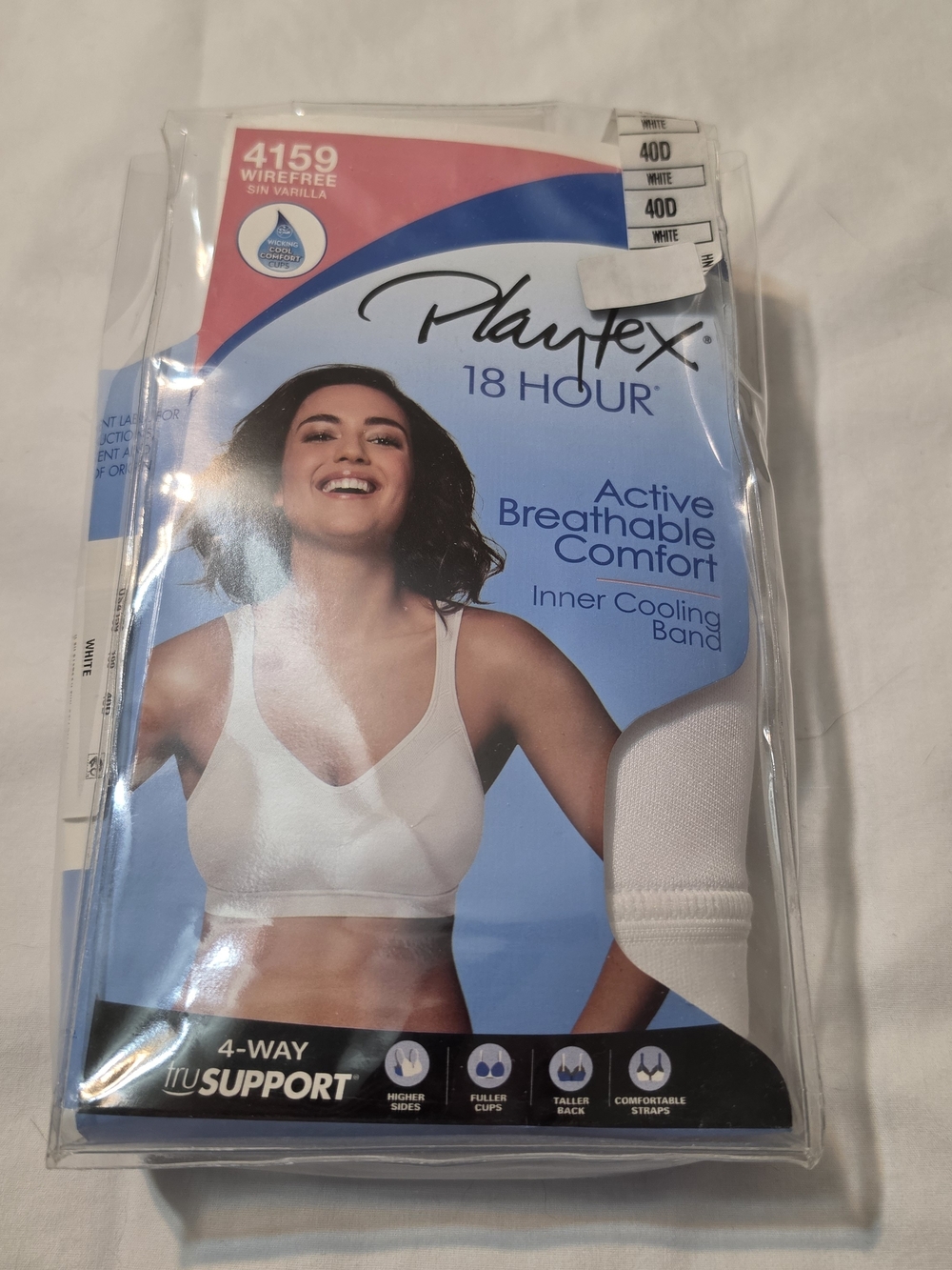 Playtex 18 Hour Women's Wirefree Bra - White